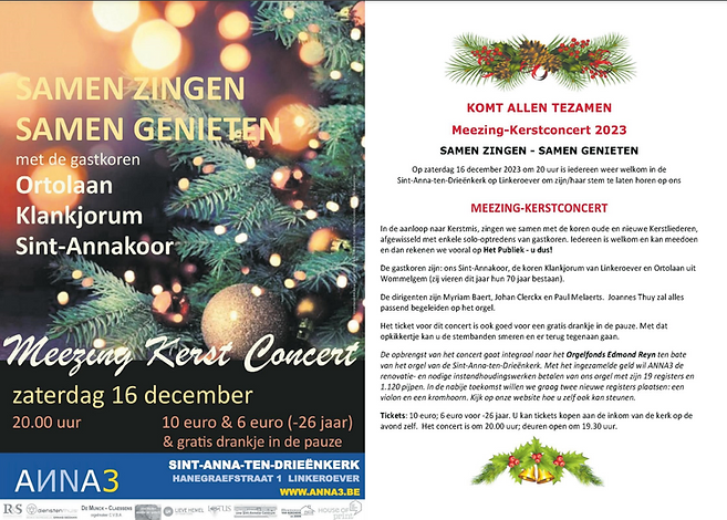 Meezingconcert – 16 december 2023